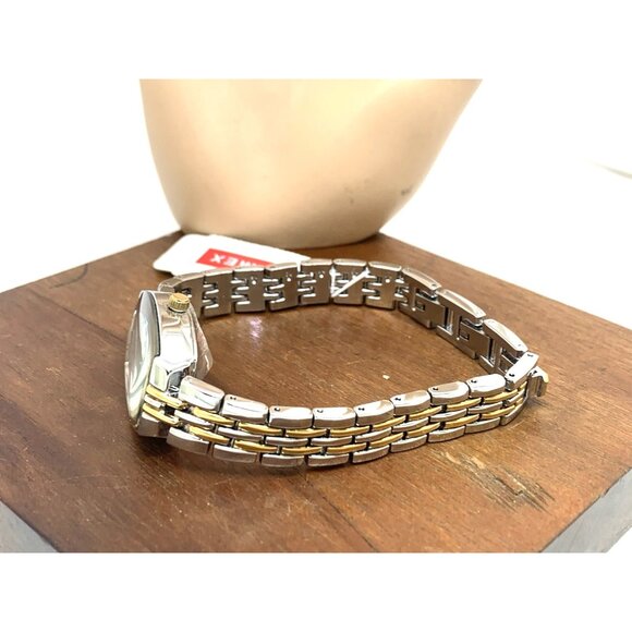 Timex Women's Watch TW2T50200 Quartz Silver Dial Rectangle Two Tone Steel 21mm - Picture 9 of 14